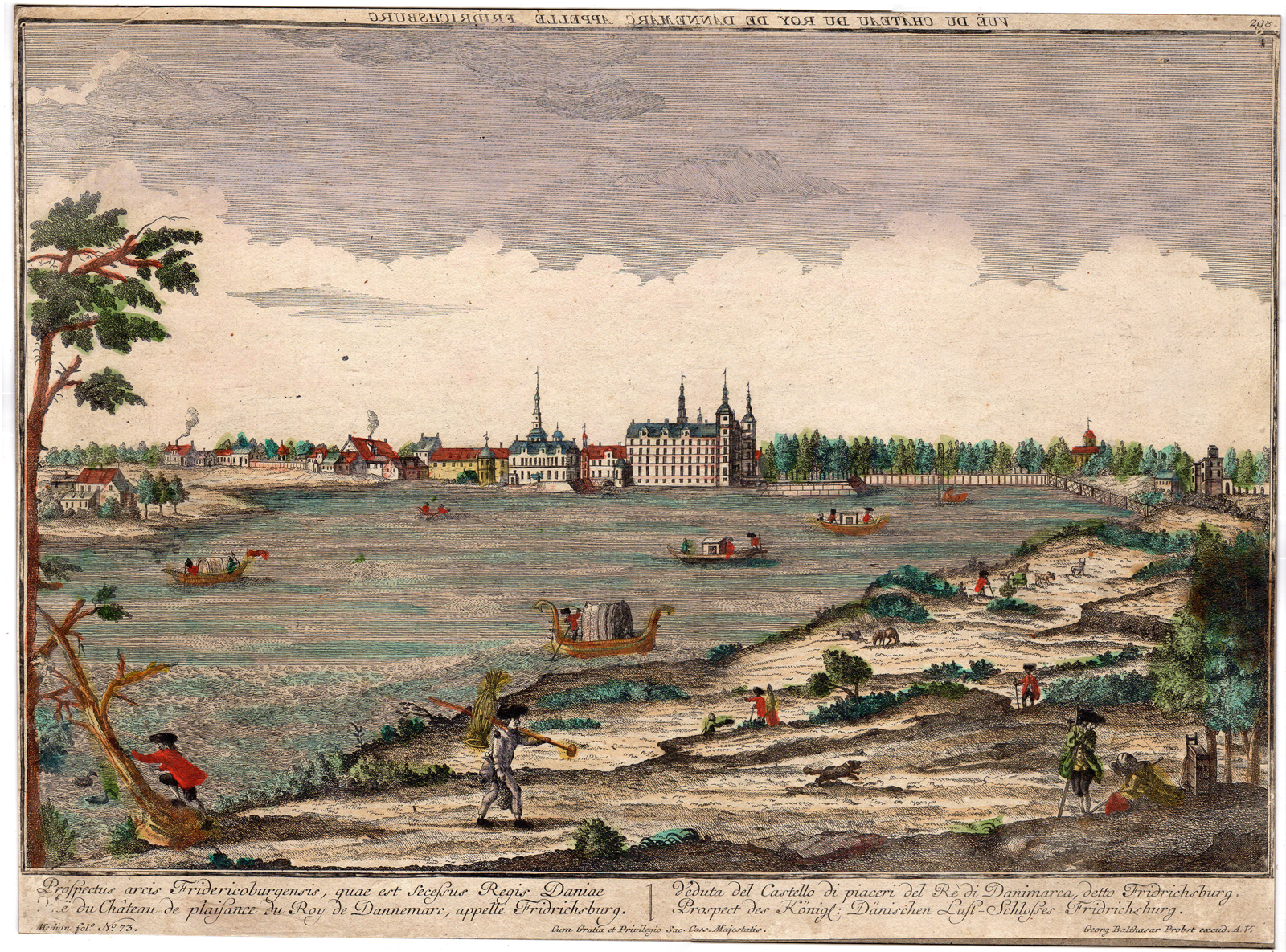 RB 1450 416x308 Antique Print-OPTICAL PRINT-FREDERIKSBORG-HILLEROD-DENMARK-Probst -ca.1760