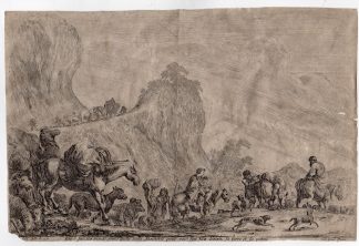 Antique Print-JACOBS JOURNEY-EGYPT-GENESIS-della Bella -ca.1650