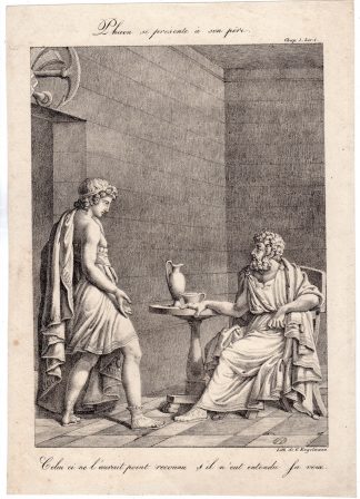 Antique Print-PHAON-GREEK-UGLY-HANDSOME-MYTHOLOGY-FATHER-Engelmann-ca. 1820