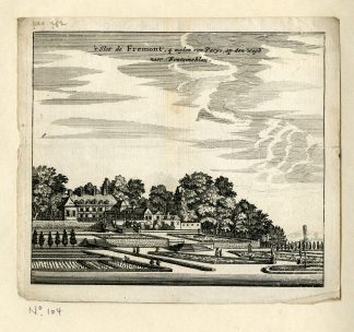 Rare Antique Print-CHATEAU DE FROMONT-FREMONT-CASTLE-PARIS-Meurs-1666