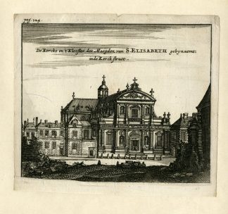Antique Print-SAINTE ELISABETH-CONVENT-CHURCH-EGLISE-PARIS-Meurs-1666