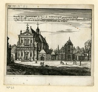 Rare Antique Print-JESUIT CHURCH-EGLISE-NOVICIAT-PARIS-Meurs-1666
