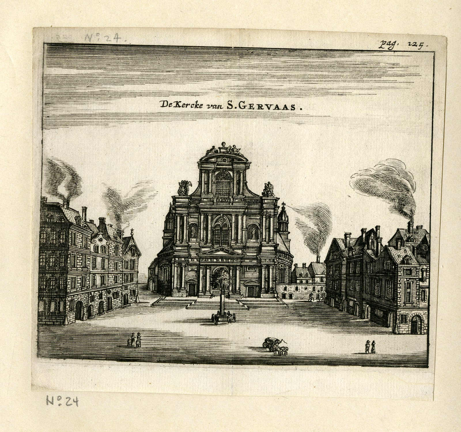 Pco 11345 416x390 Antique Print-SAINT GERVAIS SAINT PROTAIS-CHURCH-EGLISE-PARIS-GERVAAS-Meurs-1666
