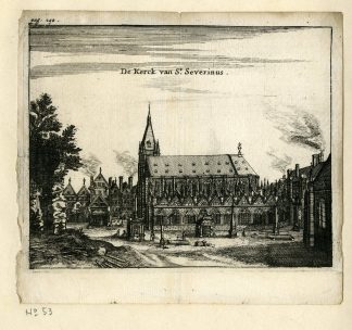 Rare Antique Print-EGLISE SAINT SEVERIN-CHURCH-PARIS-Meurs-1666
