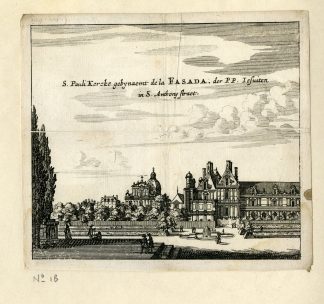 Rare Antique Print-EGLISE SAINT PAUL SAINT LOUIS-PARIS-CHURCH-Meurs-1666
