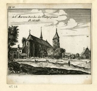 Rare Antique Print-EGLISE SAINT MARTIN DES CHAMPS-PARIS-CHURCH-Meurs-1666