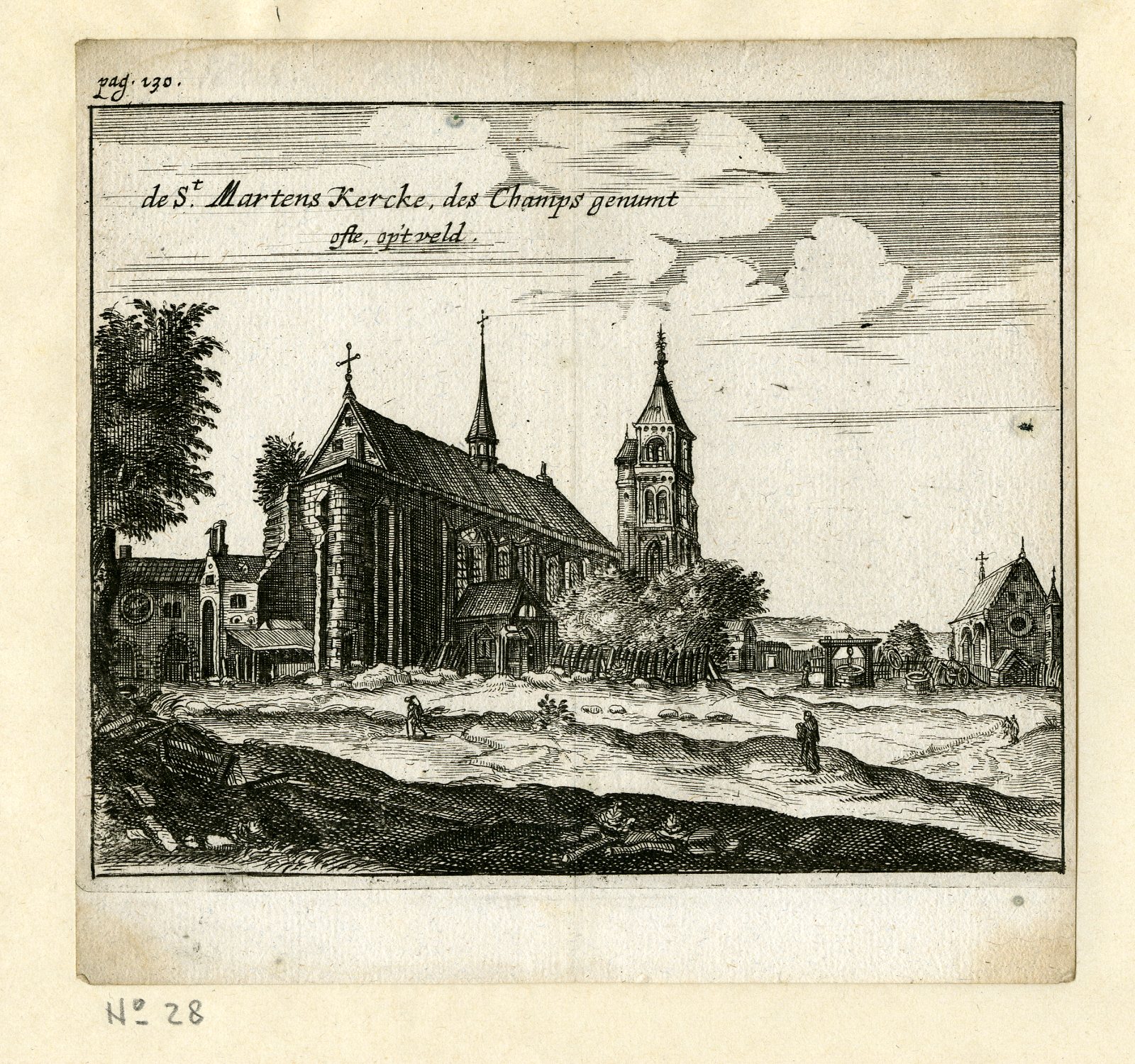 , Rare Antique Print-EGLISE SAINT MARTIN DES CHAMPS-PARIS-CHURCH-Meurs-1666, Pictura Antique Prints