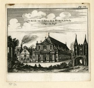Rare Antique Print-MERCY CHURCH-MAISON DE GUISE-PARIS-Meurs-1666