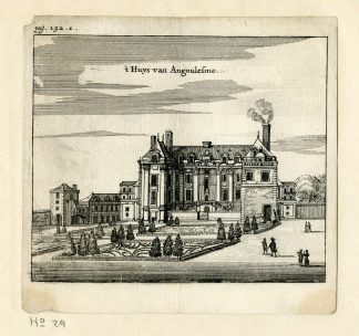 Rare Antique Print-CASTLE-CHATEAU D`ANGOULEME-Meurs-1666