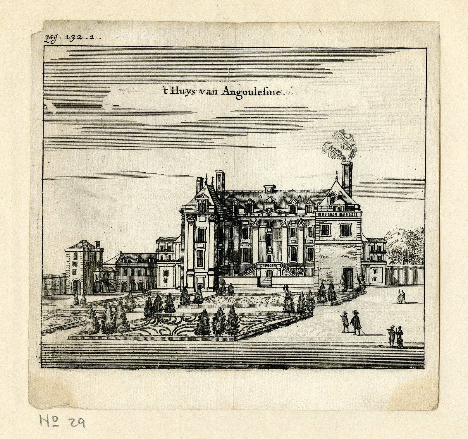, Rare Antique Print-CASTLE-CHATEAU D`ANGOULEME-Meurs-1666, Pictura Antique Prints
