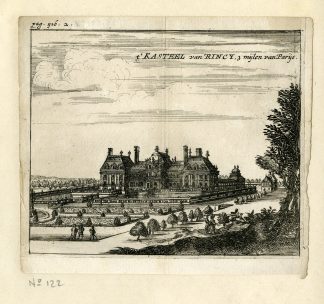 Rare Antique Print-CASTLE OF RINCY-PARIS-CHATEAU-Meurs-1666