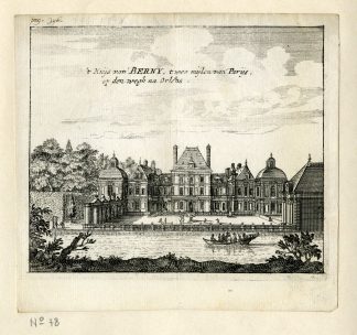 Rare Antique Print-CASTLE OF BERNY-PARIS-Meurs-1666