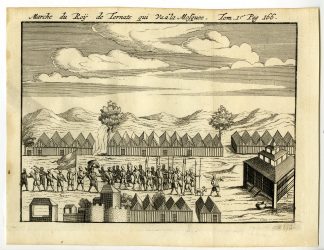 Rare Antique Print-KING OF TERNATE-MOSQUE-INDONESIA-MOLUCCAS-Argensola-1706