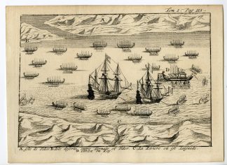 Rare Antique Print-TIDORE-TERNATE-VOC-SHIP=MALUKU-INDONESIA-Argensola-1706