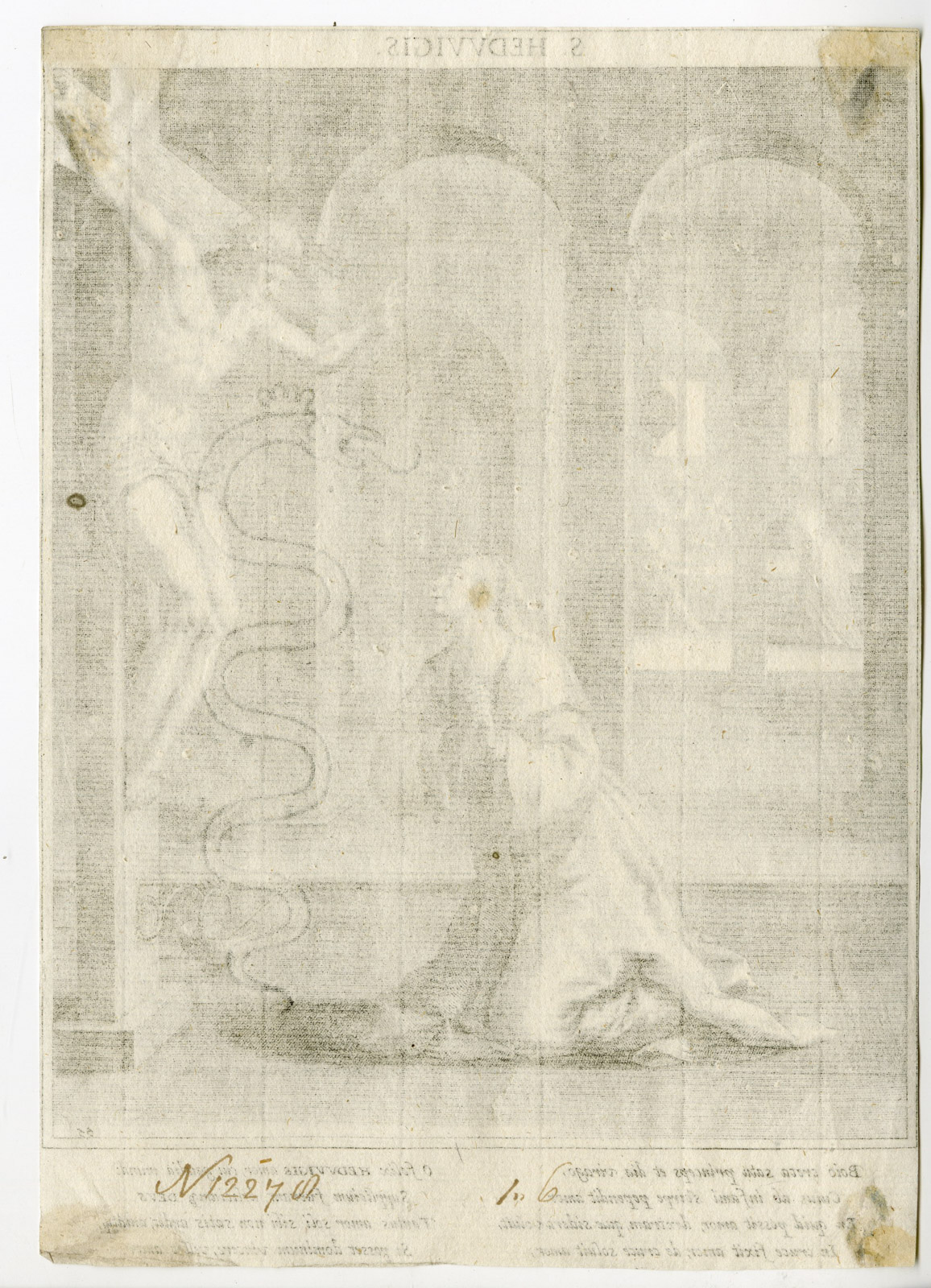 , Antique Master Print-SAINT HEDWIG OF SILESIA-BLESSED-CHRIST-Kager-Sadeler-1615, Pictura Antique Prints