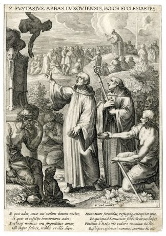 Antique Master Print-SAINT EUSTACHE-EUSTACE OF BOURGES-Kager-Sadeler-1615