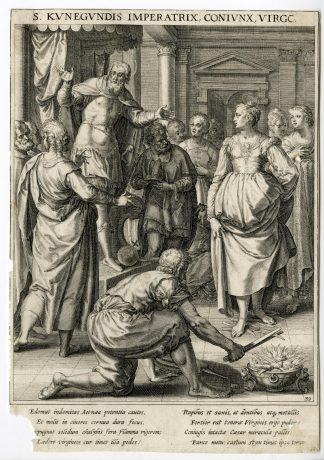 Antique Master Print-SAINT CUNIGUNDA-EMPRESS-LUXEMBOURG-Kager-Sadeler-1615