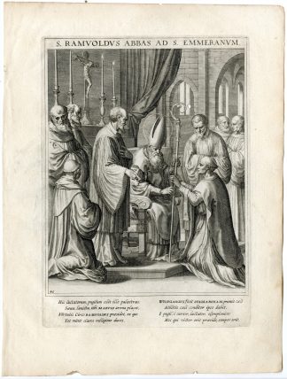 Antique Master Print-SAINT RAMUOLDUS-RAMBOLDUS-EMMERAM-Kager-Sadeler-1615