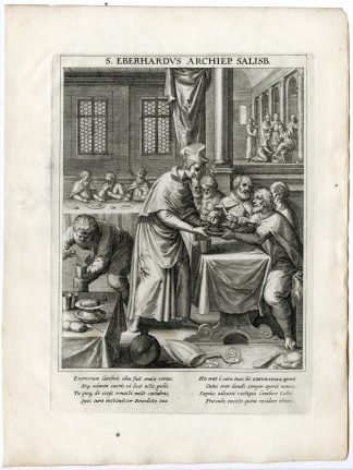 Antique Master Print-SAINT EBERHARD I-ARCHBISHOP-SALZBURG-Kager-Sadeler-1615