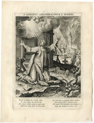 Antique Master Print-SAINT MARINUS OF WILPARTING-ANIANUS-Kager-Sadeler-1615