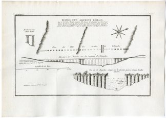 Antique Print-SAINTES-AQUEDUCT-ROMAN EMPIRE-RUINS-Sauvagere-Lattre-1770