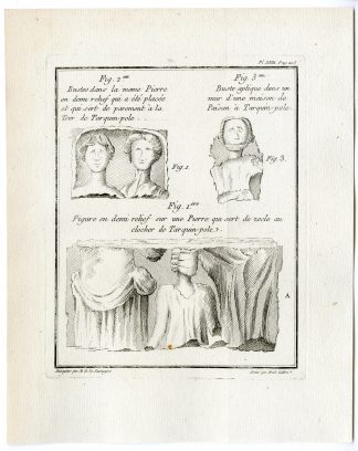 Antique Print-ANTIQUITIES-BUST-DEMI RELIEF-Sauvagere-Lattre-1770