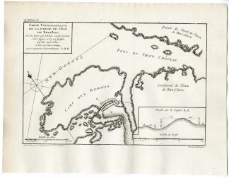 Antique Print-ISLE DE BELLISLE-BELLE ILE EN MER-Sauvagere-Lattre-1770