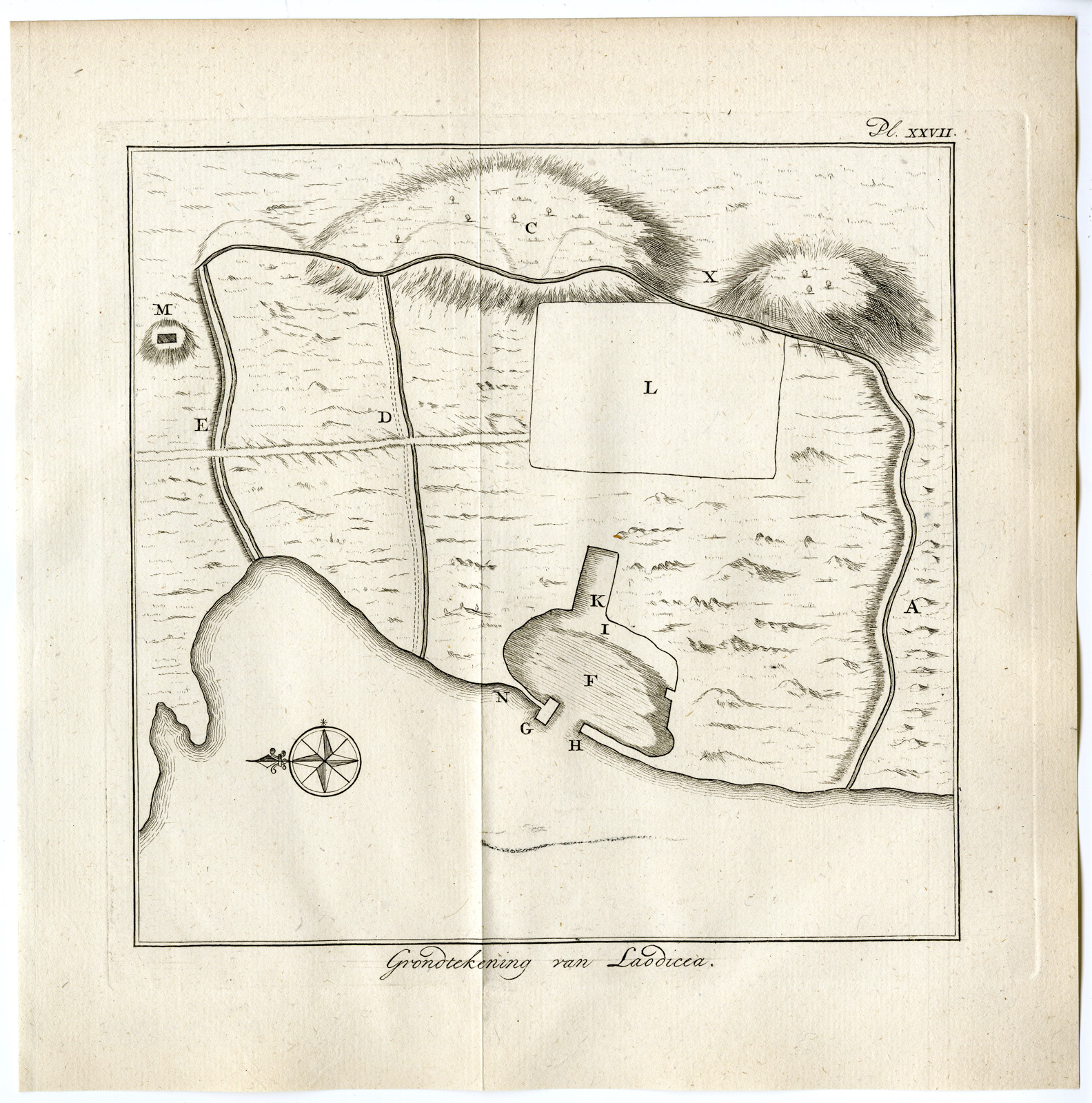Pcom 1609a 416x420 2 Antique Prints-TURKEY-LAODICEA ON THE LYCUS-TRIUMPHAL ARCH-PLAN-Pococke-1776
