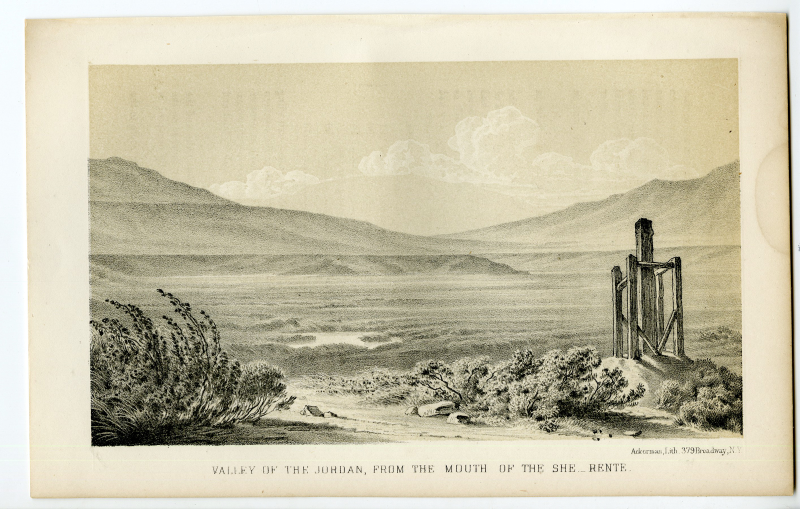 , Antique Print-UTAH-GREAT SALT LAKE-JORDAN RIVER-VALLEY-Stansbury-Ackerman-1852, Pictura Antique Prints