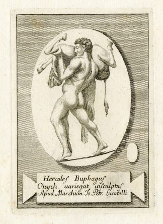 Antique Print-HERCULES-BULL-GRECO ROMAN MYTHOLOGY-PL. 56-Bartoli-Anonymous-1782