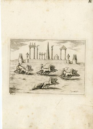 Antique Print-CHARIOT RACING-ANCIENT ROME-PL. 96-Bartoli-Carloni-1782