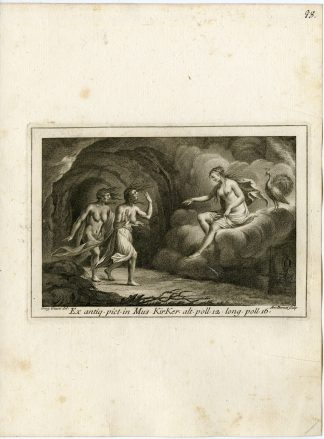 Antique Print-JUNO-CAVE-PEACOCK-ANCIENT ROME-PL. 98-Bartoli-Baratti-1782