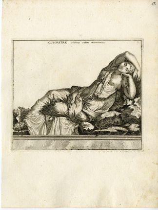 Antique Print-CLEOPATRA-STATUE-GRECO ROMAN MYTHOLOGY-P 17-Bartoli-Anonymous-1782