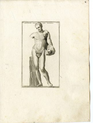 Antique Print-ANTINOUS-STATUE-GRECO ROMAN MYTHOLOGY-PL. 4-Bartoli-Anonymous-1782