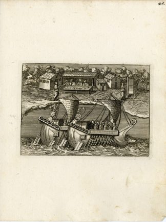 Antique Print-SHIP-SOLDIERS-GRECO ROMAN MYTHOLOGY-PL. 108-Bartoli-Anonymous-1782