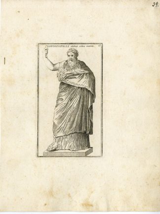 Antique Print-SARDANAPALUS-GRECO ROMAN MYTHOLOGY-PL. 39-Bartoli-Anonymous-1782