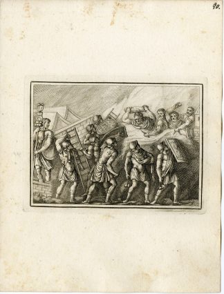 Antique Print-BATTLE-GRECO ROMAN MYTHOLOGY-PL. 90-Bartoli-Anonymous-1782