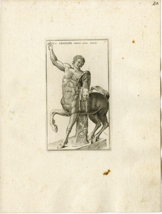 Antique Print-CENTAUR-STATUE-GRECO ROMAN MYTHOLOGY-PL. 20-Bartoli-Anonymous-1782