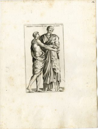 Antique Print-PHAEDRA-HIPPOLYTE-GRECO ROMAN MYTHOLOGY-P14-Bartoli-Anonymous-1782