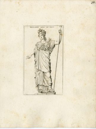 Antique Print-PALLAS-ATHENA-GRECO ROMAN MYTHOLOGY-PL. 38-Bartoli-Anonymous-1782