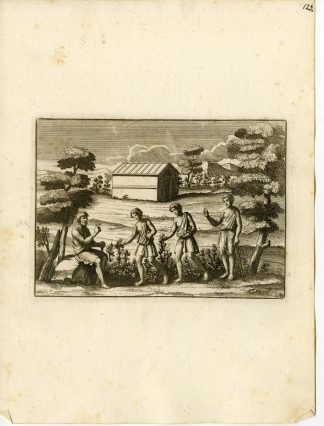 Antique Print-PICKING FLOWERS-GRECO ROMAN MYTHOLOGY-P 123-Bartoli-anonymous-1782