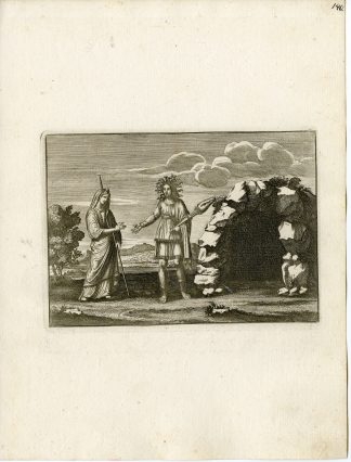 Antique Print-MEDUSA-SNAKE-GRECO ROMAN MYTHOLOGY-PL. 140-Bartoli-anonymous-1782
