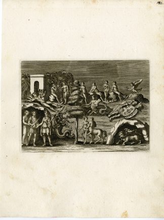 Antique Print-CENTAUR-MEDUSA-GRECO ROMAN MYTHOLOGY-PL 142-Bartoli-anonymous-1782