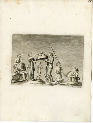 Antique Print-HAT-WOMAN-GRECO ROMAN MYTHOLOGY-PL. 74-Bartoli-Benedetti-1782