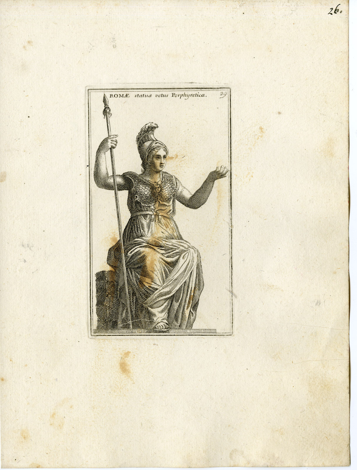 , Antique Print-ROMA-DEITY-GRECO ROMAN MYTHOLOGY-PL. 26-Bartoli-anonymous-1782, Pictura Antique Prints