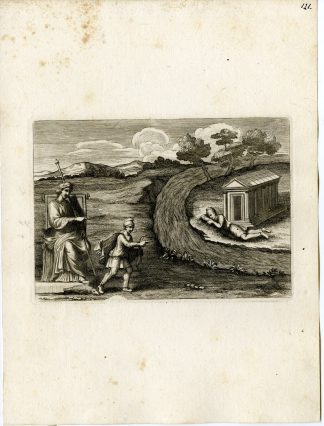 Antique Print-TEMPLE-FISH-GRECO ROMAN MYTHOLOGY-PL. 121-Bartoli-anonymous-1782