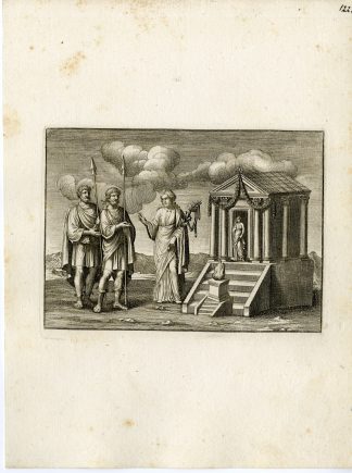 Antique Print-TEMPLE-DEITY-GRECO ROMAN MYTHOLOGY-PL. 122-Bartoli-anonymous-1782