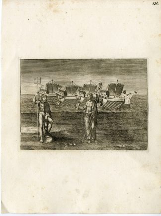Antique Print-NEPTUNE-SHIP-GRECO ROMAN MYTHOLOGY-PL. 131-Bartoli-anonymous-1782