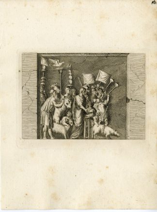 Antique Print-COW-SHEEP-PIG-GRECO ROMAN MYTHOLOGY-PL. 80-Bartoli-Anonymous-1782