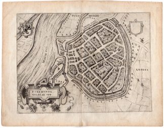 Antique Print-PLAN-RUREMUNDA-ROERMOND-Hogenberg-Guicciardini-1581